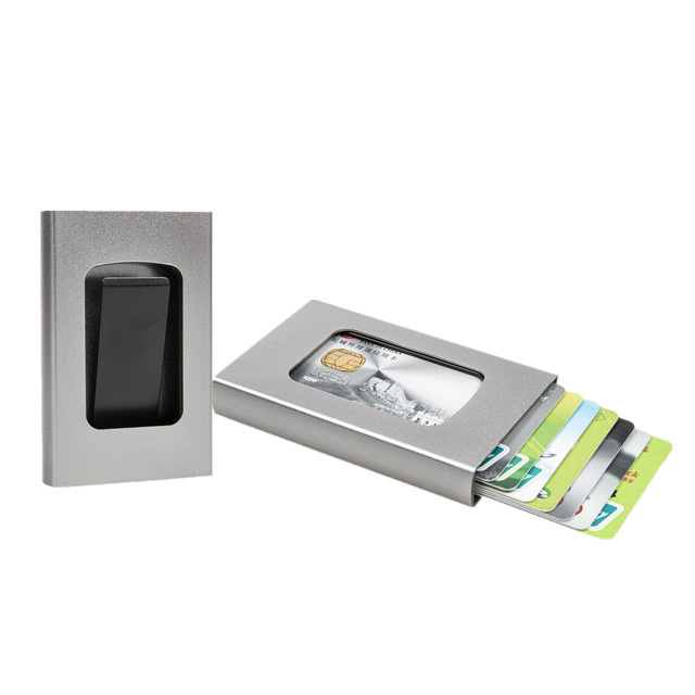 RFID Blacking Yakachengeteka Pocket Wallet Aluminium Cash uye Card Holder